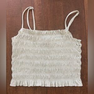 Forever 21 Teal Smocked Ruffled Camisole